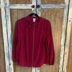 Chico's Deep Red Utility Jacket